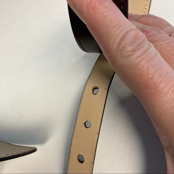 ALAIN MANOUKIAN Sz 80/32 Split  Leather Belt Made in France 1.25” wide - Picture 7 of 7